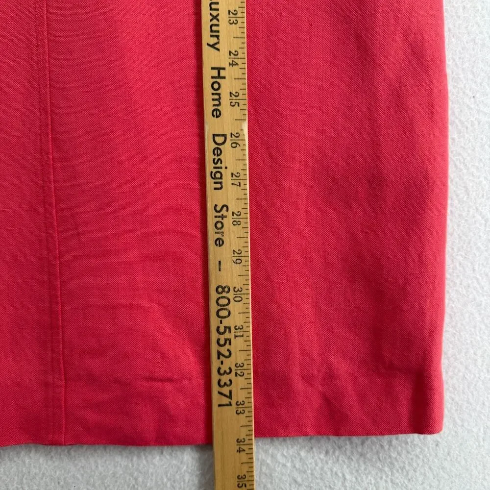 MICHAEL KORS BERGDORF GOODMAN Dress 10 Shift Mini Sleeveless Punch Red Italy Vtg